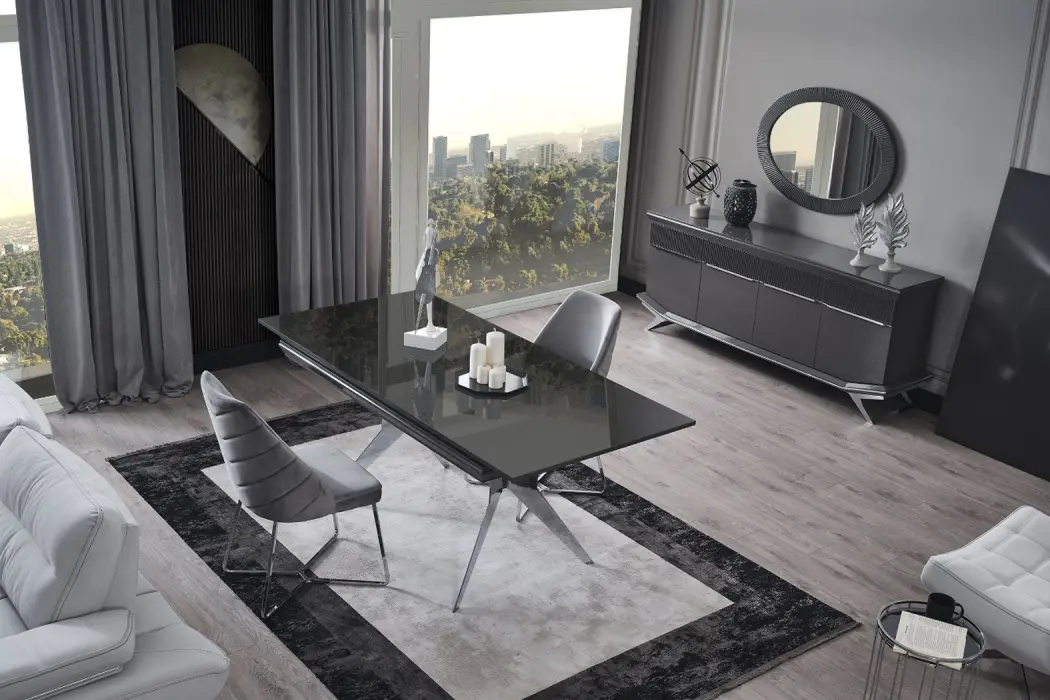 Asian Silver Dining Room Set