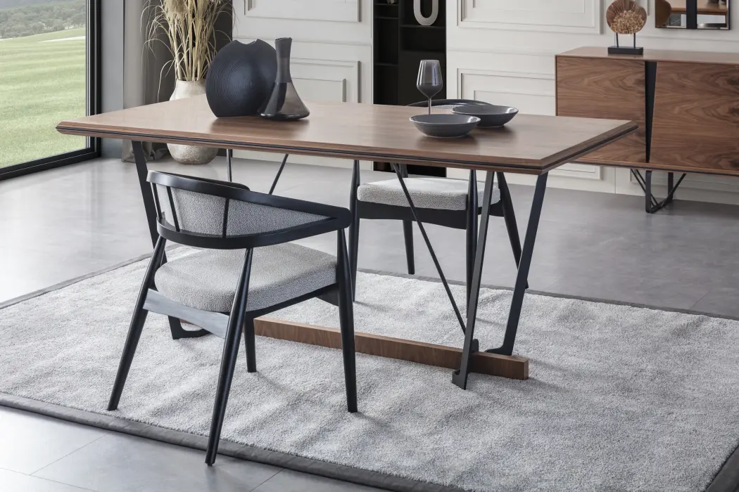 Lavinya Walnut Dining Room - Table & Chair