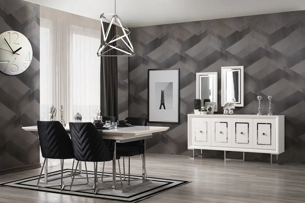 Berrak Silver Dining Room Set