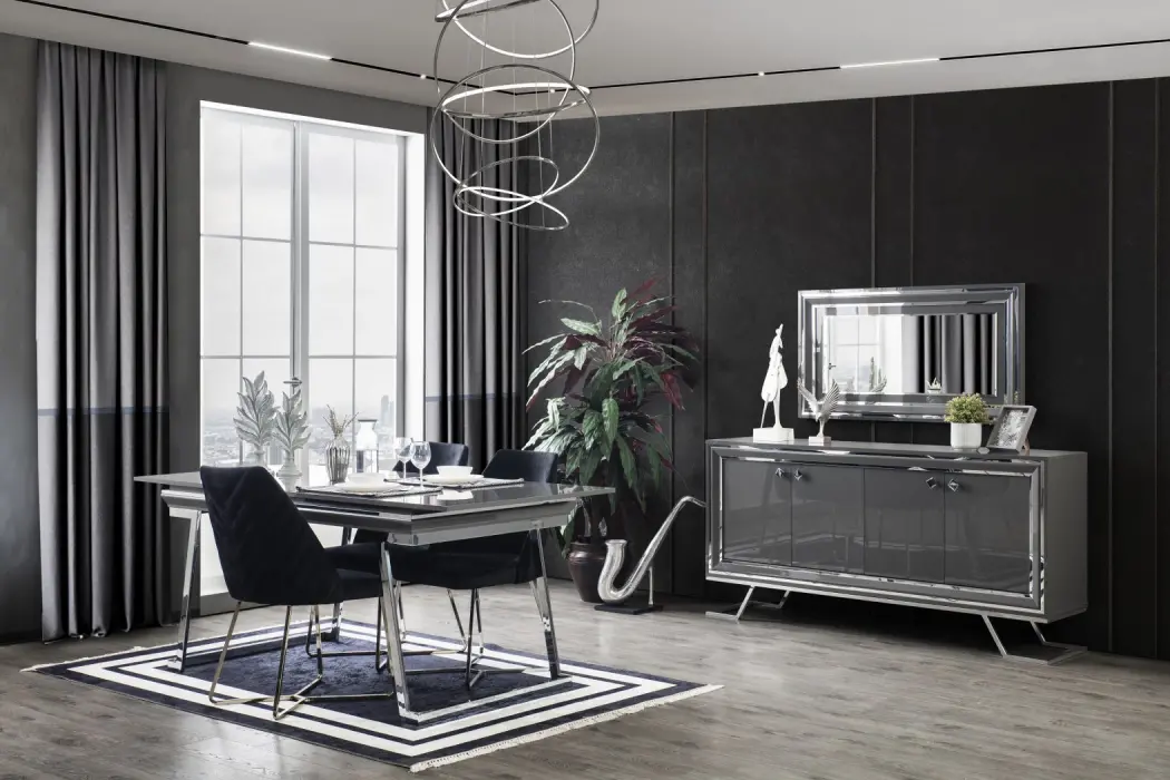 Asos Gray Dining Room Set