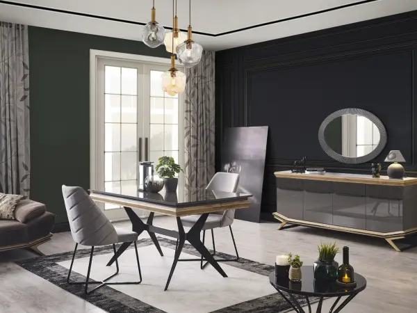 Grand Wooden Dining Room Set