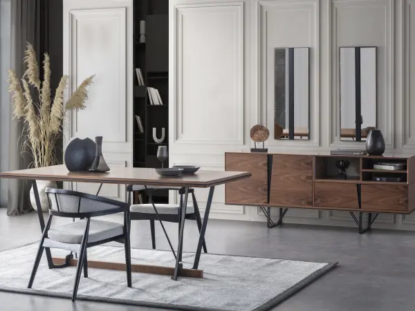 Lavinya Walnut Dining Room Set
