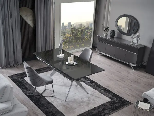 Asian Silver Dining Room Set