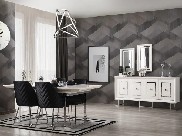 Berrak Silver Dining Room Set