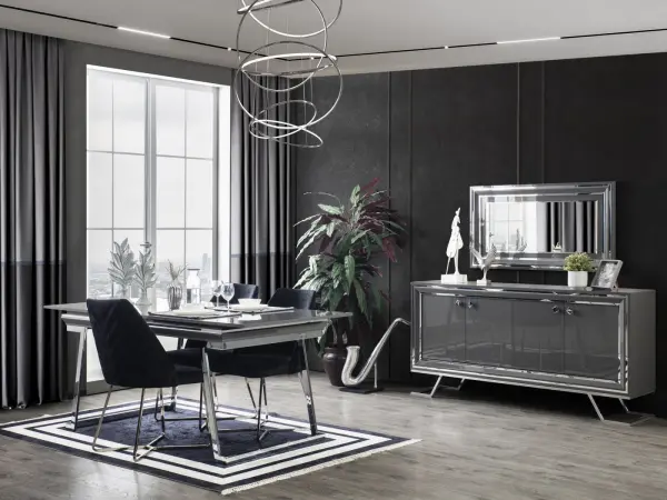 Asos Gray Dining Room Set