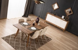 Pera Ceviz Yemek Odası  - Masa & Sandalye