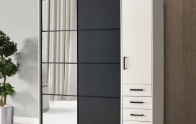 Moonstone Anthracite Sliding Wardrobe