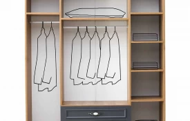 Irmak Oak Anthracite Four-Door Cabinet