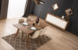 Pera Ceviz Yemek Odası  - Masa & Sandalye