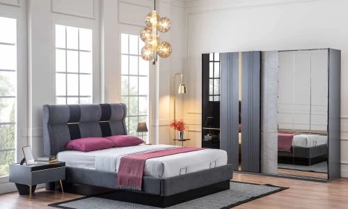 Noir Gold Bedroom Set