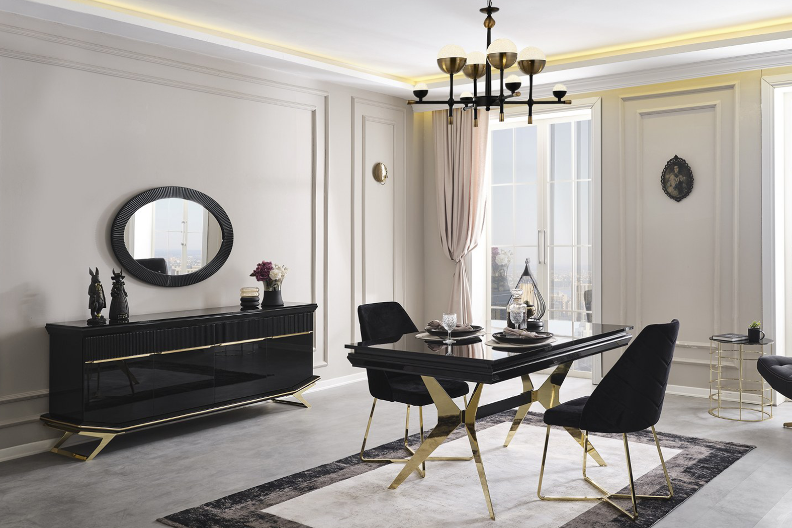 Maserati Gold Dining Room Set