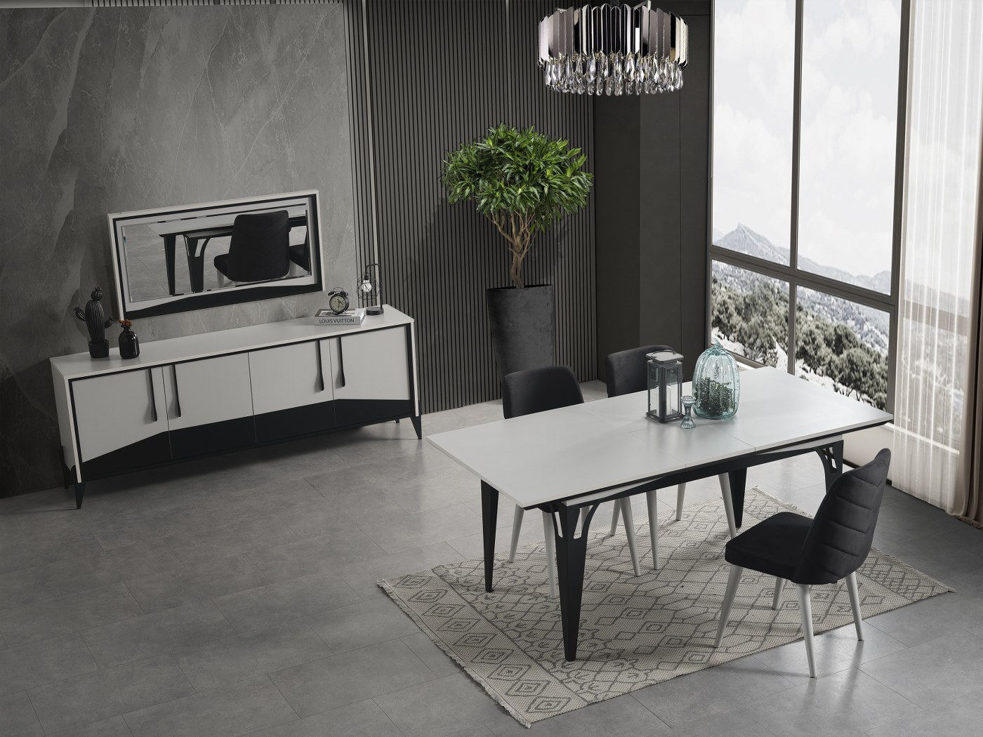 Clover Sis Gray Dining Room Set