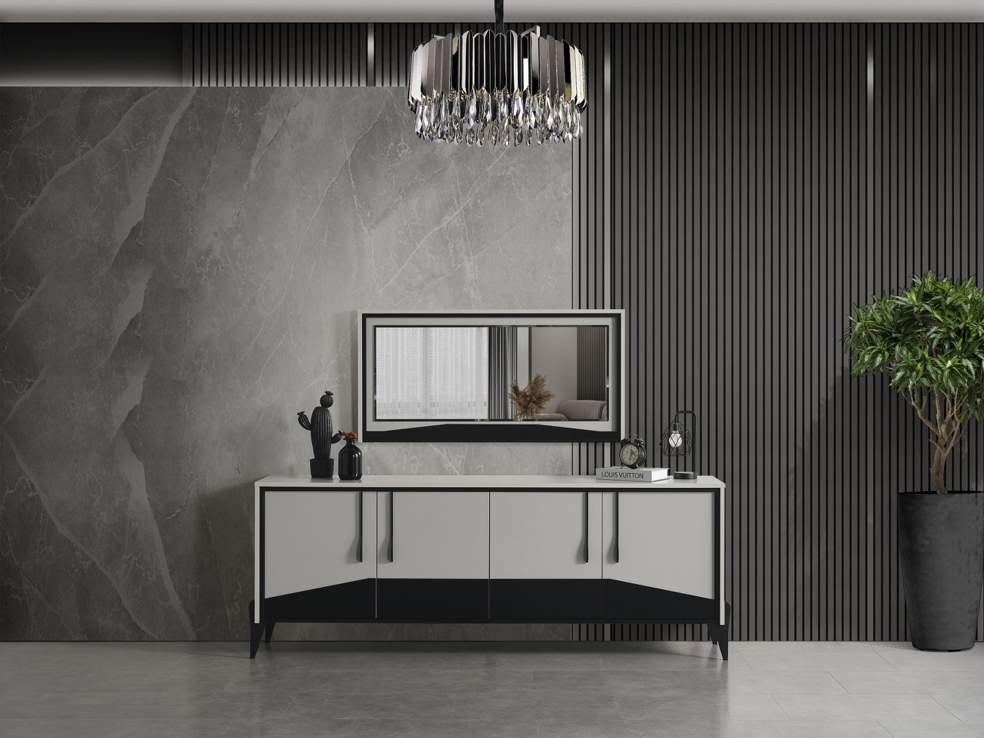 Clover Sis Gray Dining Room - Console